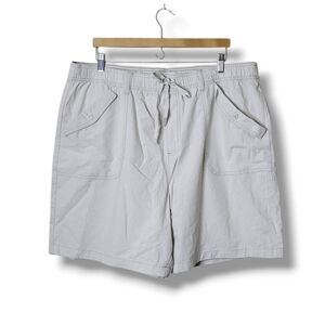 Kim Rogers Khaki Shorts Size XXL 100% Cotton Elastic Waist Drawstring NWT